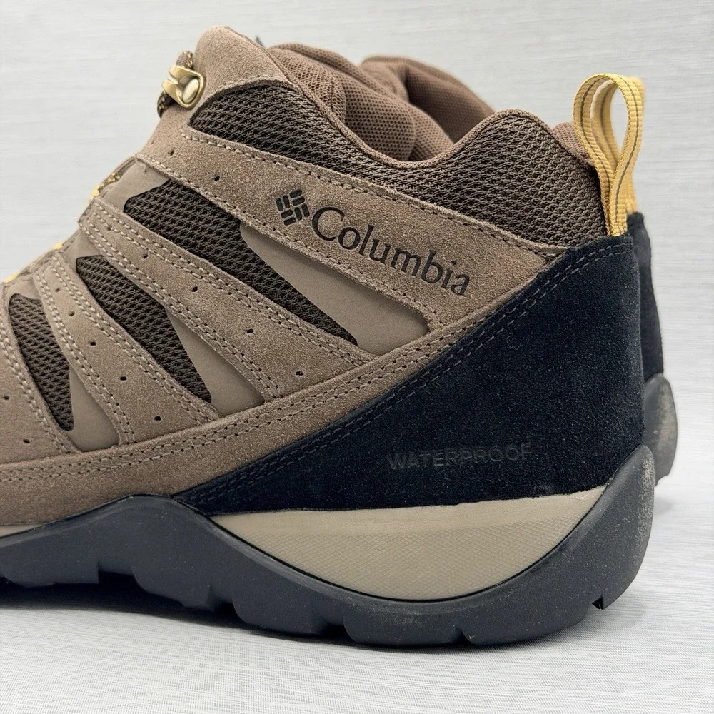 Columbia Men's 14 Hiking Boots Brown Redmond V2 Mid Waterproof Leather Shoes